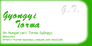 gyongyi torma business card