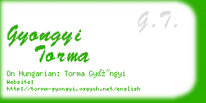 gyongyi torma business card